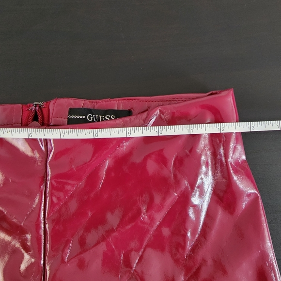 Guess NWT! Burgundy faux leather pants, size S - Picture 12 of 16